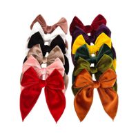 Velvet Fable Bow Hair Clips