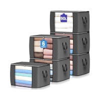 90 L Large Storage Bags, 6 Pack